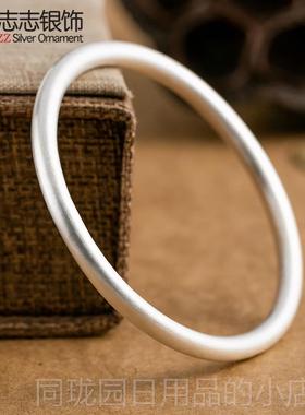 正品古法承999纯银手镯女约情侣传网简红款实心手定制送女友母工