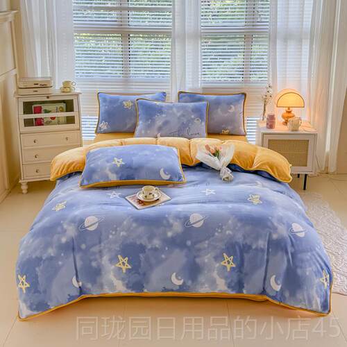 正品冬季ab面纯棉珊瑚四套面绒230x230单面加绒一定做法兰绒床笠7
