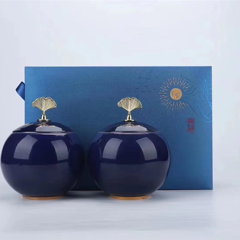 东方明珠瓷罐礼盒绿茶红茶,金骏眉普洱茶瓷罐散茶瓷罐茶叶瓷罐