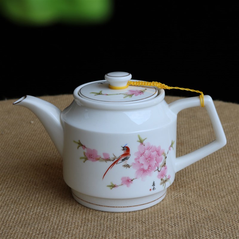 大尺码陶瓷茶壶带滤网功夫茶具泡茶壶手抓把过滤壶800毫升餐厅定