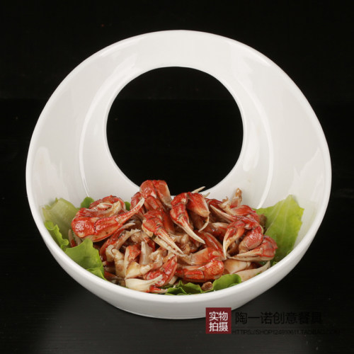 创意酒店特色餐具日月碗艺术凉菜盘异形盘私房菜特色餐厅餐具特惠