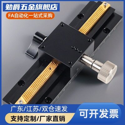 X轴手动滑台XDTLS80 100 150齿条200齿轮加长E-EIM01燕尾槽位移台