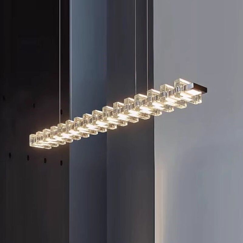 设计师餐厅别墅岛台吧台一字长条售楼处前台奢华吊灯样板房装饰灯,家装灯饰光源,餐厅吊灯,淘宝优惠券,粉丝福利购,淘宝优惠卷