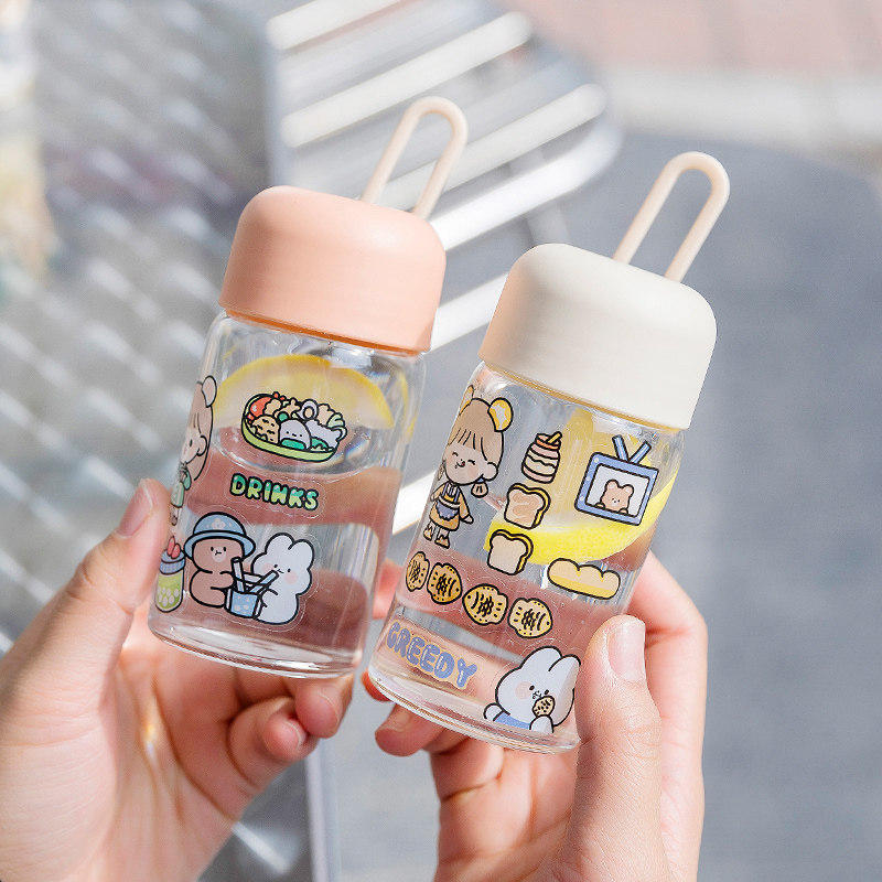 迷你玻璃杯女口袋水樽特小容量180水瓶150毫升杯子可携式水杯200m