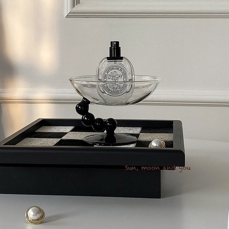 【法式高脚杯】水果盘家用客厅茶几零食托盘中古风糖果干果