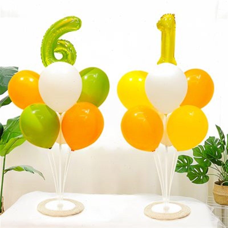 61儿童节桌飘气球装饰六一幼儿园教室舞台活动店铺美陈场景布置