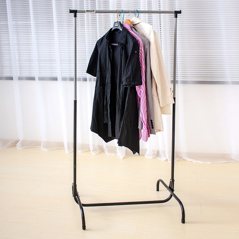 晾衣架落地折叠室内单杆式晒衣架卧室挂衣架家用简易凉衣架升降