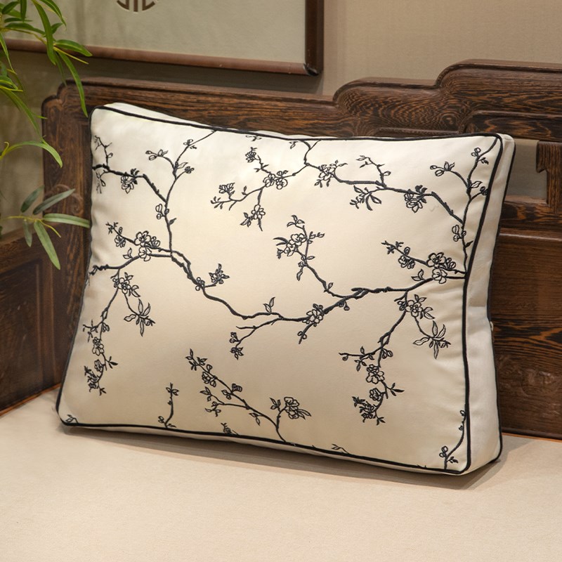 中式红木沙发靠垫防滑绒布罗汉床坐垫带靠背高档大靠背靠包定制