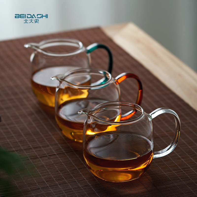 北大史玻璃公道杯公杯手工加厚耐热大号功夫茶具单个茶海分茶器杯