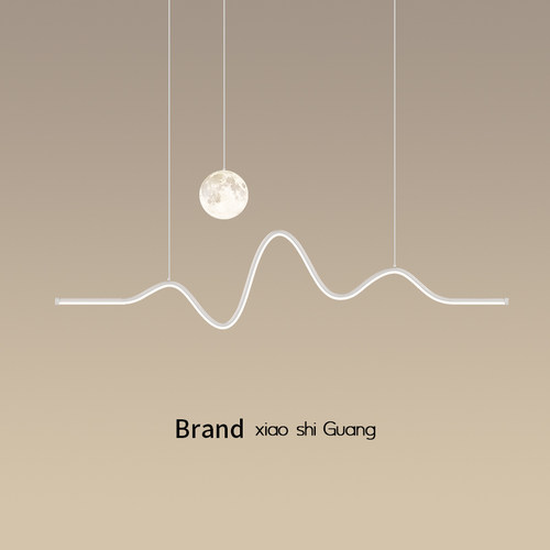 全光谱饭厅吊灯餐桌吧台灯具现代简约月球灯新款创意极简饭厅灯