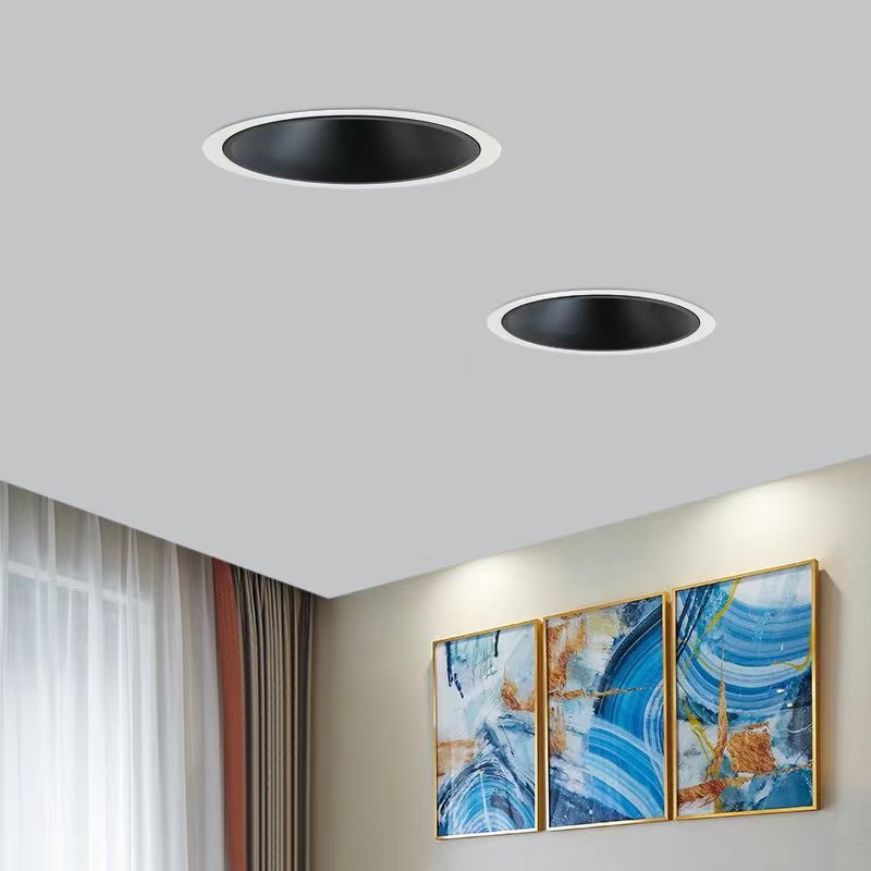 创朗窄边框深杯防眩光射灯家用led嵌入式客厅洗墙灯筒灯无主灯