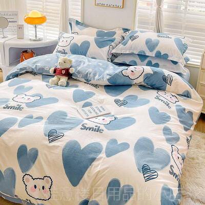 正品100%纯棉四件套全棉单被套14800x200x床23被罩床上用品220x20