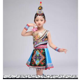 正品畲族服装儿童演出族服数民苗族服装新款云南女童民族舞蹈表少