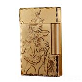 D大U财FAN都梵关公火机 正品 打正品 武神招财手工雕刻刀关羽关二爷