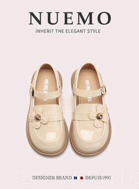 正品NUE国MO法童风潮牌童鞋~女舞台演出皮鞋豆豆儿鞋春季童乐福鞋