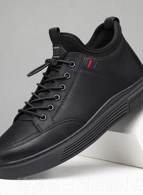 正品男鞋冬224年新款潮加绒保暖大码皮鞋男款真底皮0软百季搭休闲