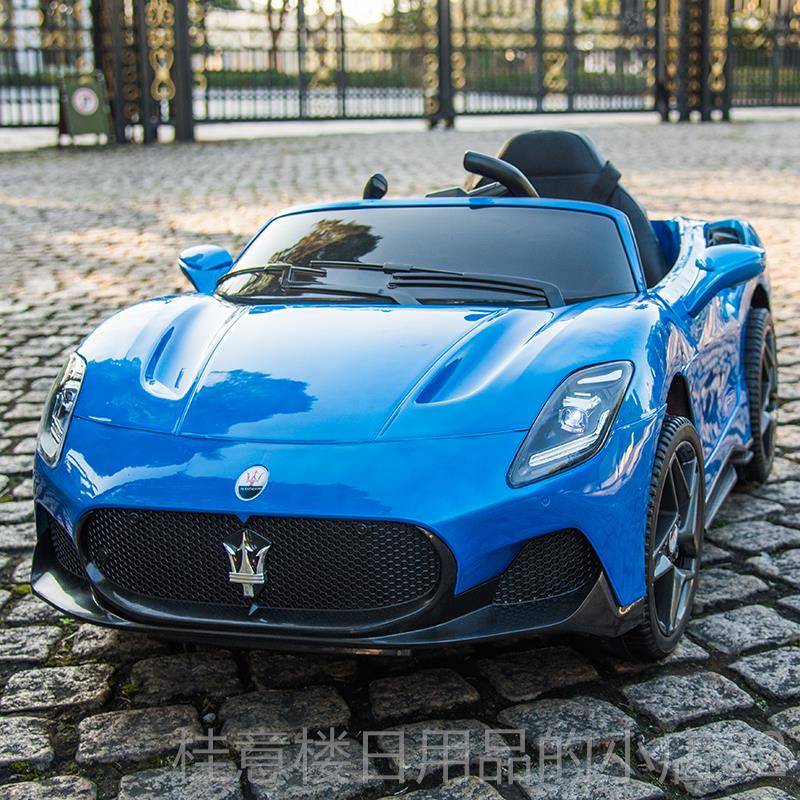 高档玛莎拉蒂婴儿童电周动汽车可坐人跑宝小孩四轮遥控玩具宝车岁