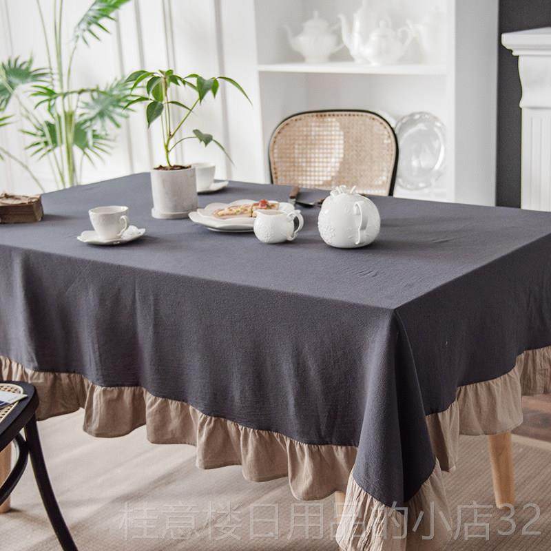 正品蔓越家 法式i桌ns风室长方形高级感餐布床头柜茶几纯色卧台桌