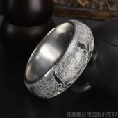 银镯宽性面手2025年新款 宽版 时尚 正品 99银9纯女年轻款 手工个定制