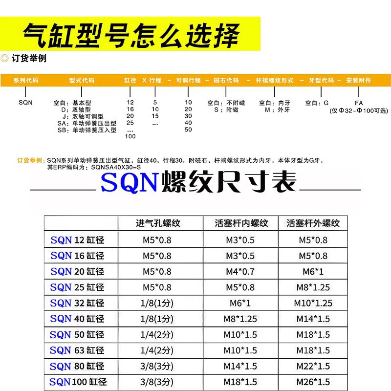 亿太诺EMC薄型气缸SQN/-5-10-15-20--30---75-100-S-M