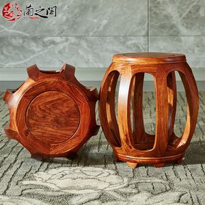 兰之阁 红木古凳 绣凳 实木鼓墩/绣墩 仿古圆凳 花梨木中式家具