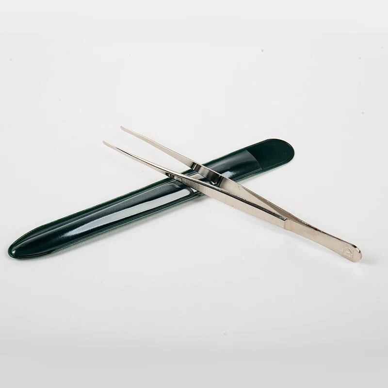 德国灯塔牌15cm扁尖头加长型纸币收藏镊子PI51不锈钢集邮夹子