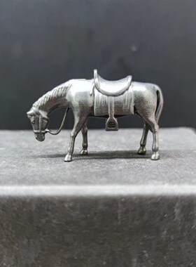 黄铜仿真动物小摆件中式战马奇石盆景假山沙盘枯山水微景造景装饰