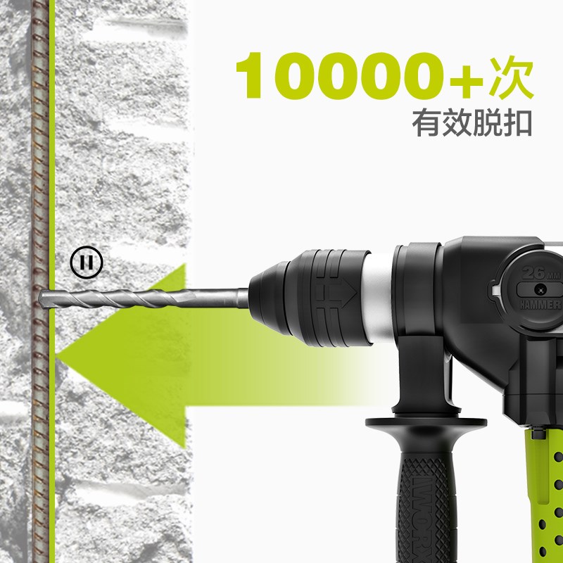 威克士电锤WU32/WU327D电镐两用大功率冲击钻家用工业级电动工具