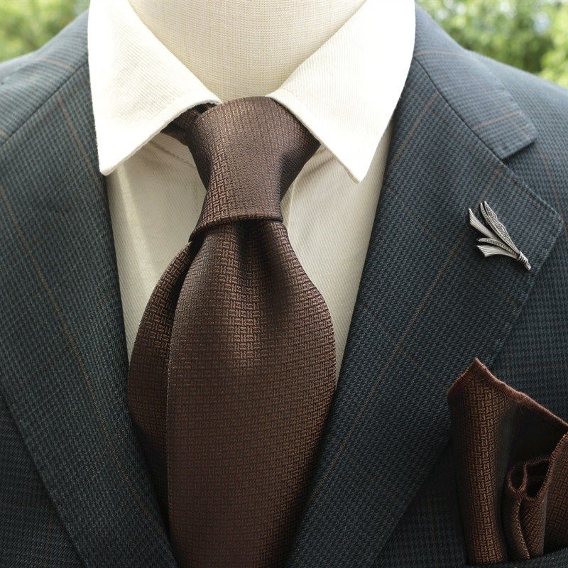 复古休闲男士职业正装净色肌理纹领带上班新郎结婚拍照咖绿色灰色