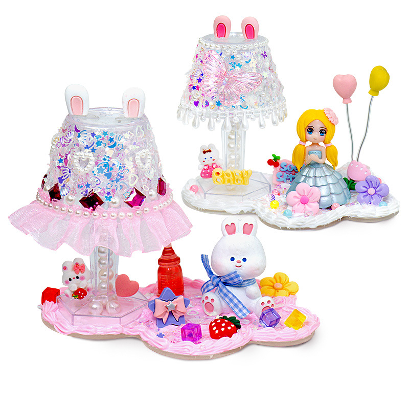 可瑞乐儿童手工繁星炫彩水晶灯diy材料奶油胶创意小夜灯女孩