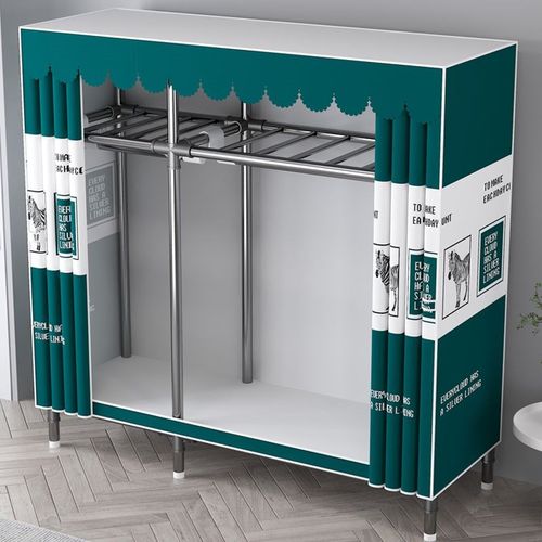 简易衣柜衣柜家用卧室出租房全钢管简易衣柜钢管布衣柜加粗加固加