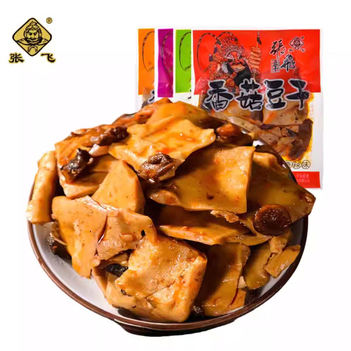 张飞豆干香菇麻辣豆腐干贵州特产独立包装休闲解馋小吃办公小零食