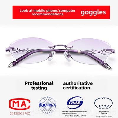 高档女性玩脑、看手机用防蓝光防辐眼镜电护眼睛变色近视保平眼防