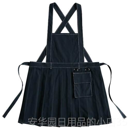 高档围裙韩版餐厅防水工厨服可爱时尚网咖店美作甲服务员房定制L