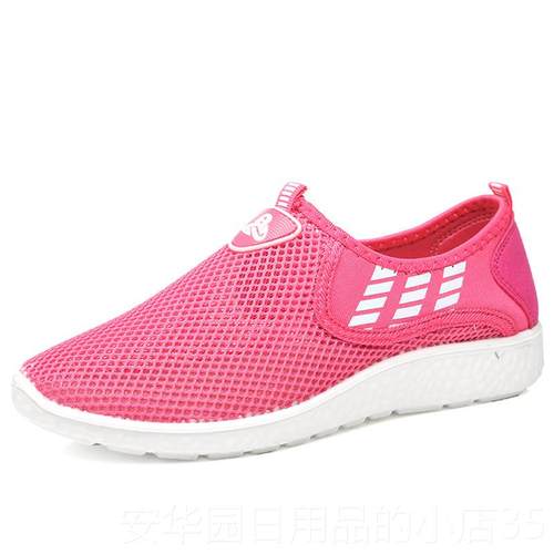 高档夏网季老北京布鞋女网鞋滑透气网面休鞋闲妈妈防运动中老年眼