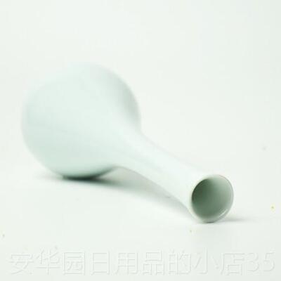 高档陶简瓷音瓶正品大号玉净瓶水滴花插件花道观器家居摆观音拿约