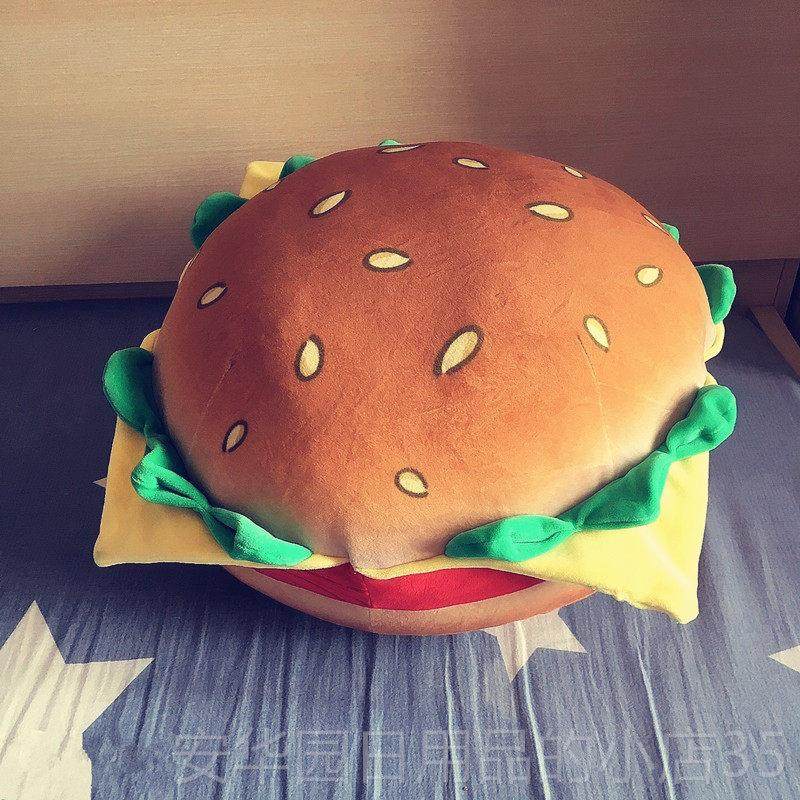 高档仿真大号汉堡抱枕沙舍发宿创靠垫睡儿童陪玩偶男女友搞意怪礼,玩具/童车/益智/积木/模型,毛绒/玩偶/公仔/布艺类玩具,淘宝优惠券,粉丝福利购,淘宝优惠卷