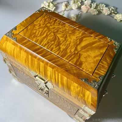 正品仙知收古作木正宗金丝楠小叶桢楠乌阴沉木首饰盒镜箱送礼纳收