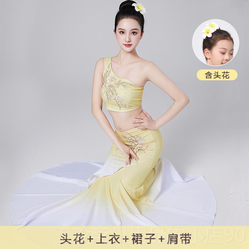 正品族服装傣女成人款傣族舞蹈演出服演服彩云表之南剧新目服