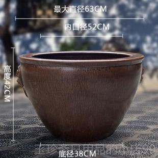 正品景德镇鱼缸特大号客睡厅陶瓷养乌龟缸家碗莲式荷花缸庭院用老
