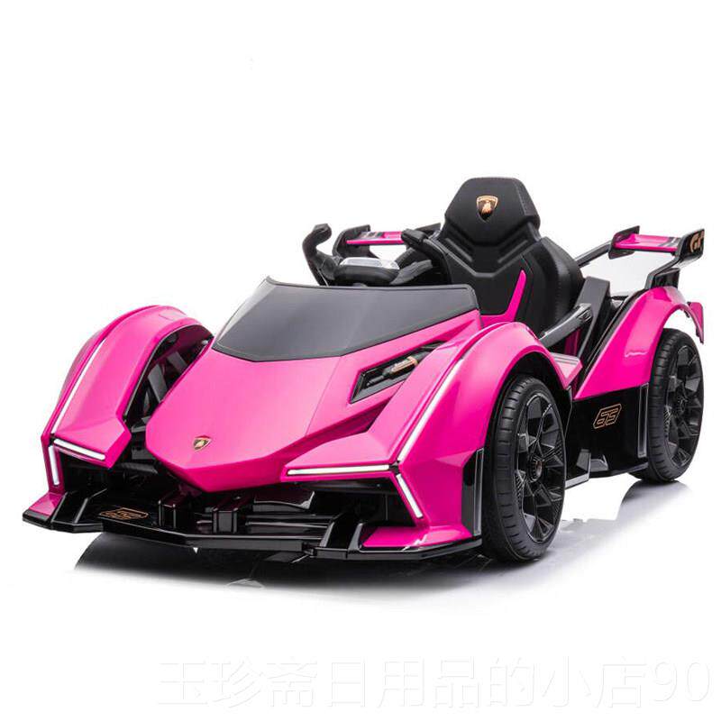 正品动童电车遥控小孩婴儿四轮小汽宝宝玩具跑车兰博车儿基尼V12