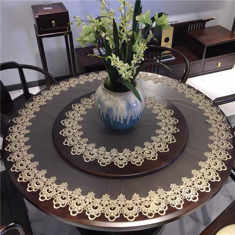 高端 私人定制圆形奢华网纱蕾丝桌布餐桌茶几空调盖巾布艺大圆桌,居家布艺,桌布,淘宝优惠券,粉丝福利购,淘宝优惠卷