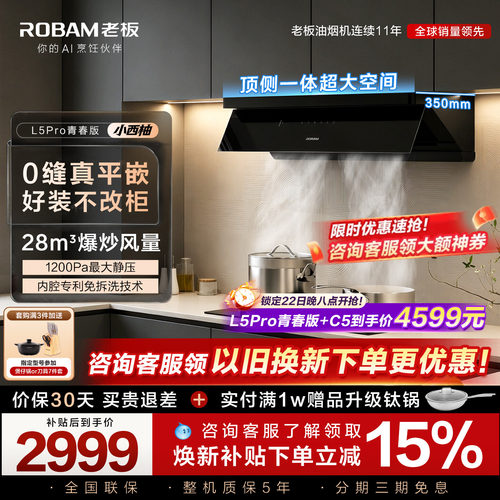 特价！升级款老板顶侧双吸油烟机