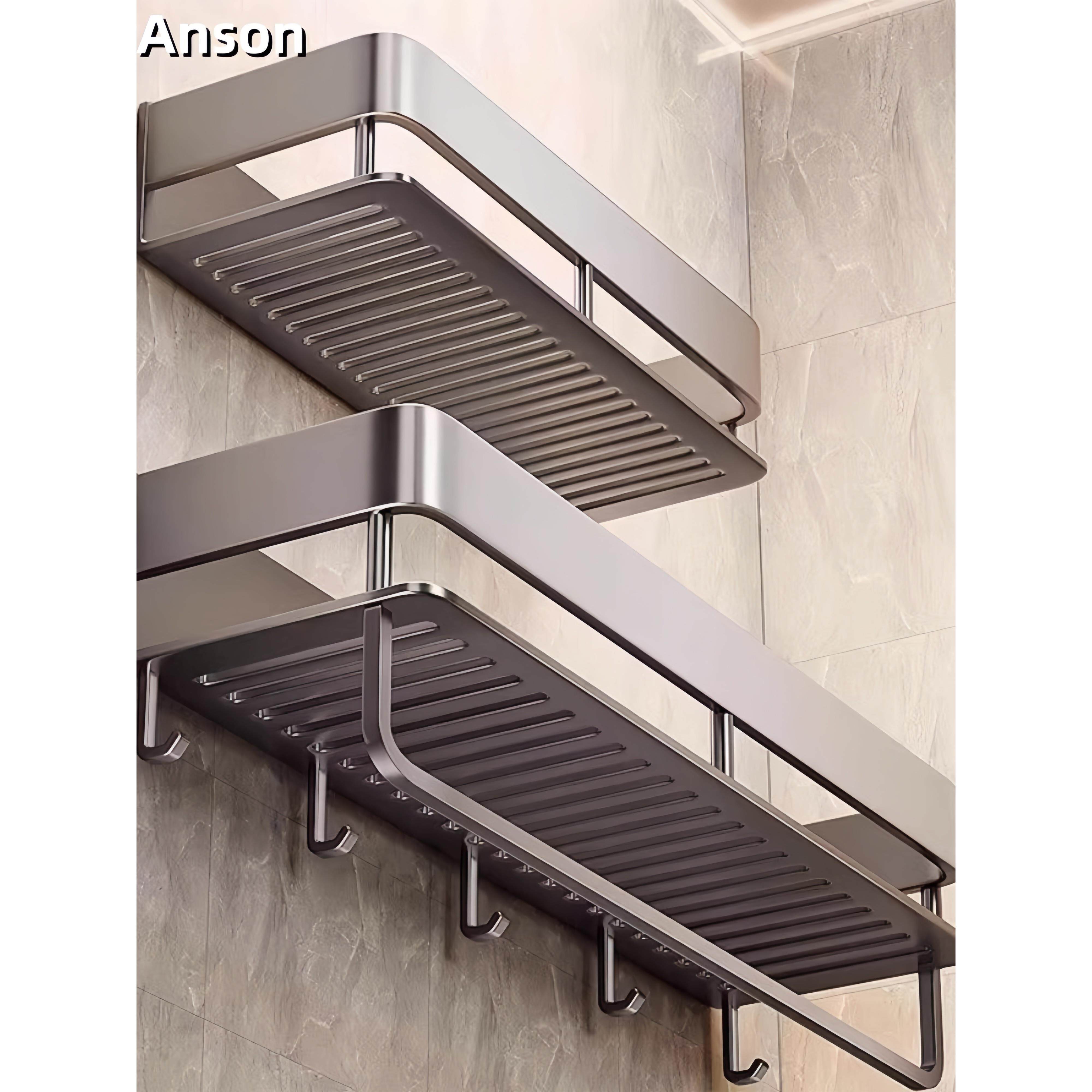 日本卫生间浴室置物架角架加高免打孔挂墙上洗手间厕所洗漱台架子