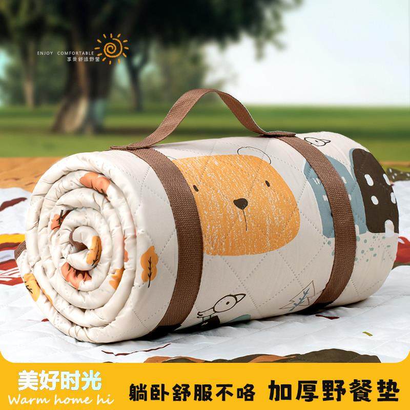 日本野餐垫防潮垫加厚户外露营帐篷地垫便携可折叠防水草坪坐垫子