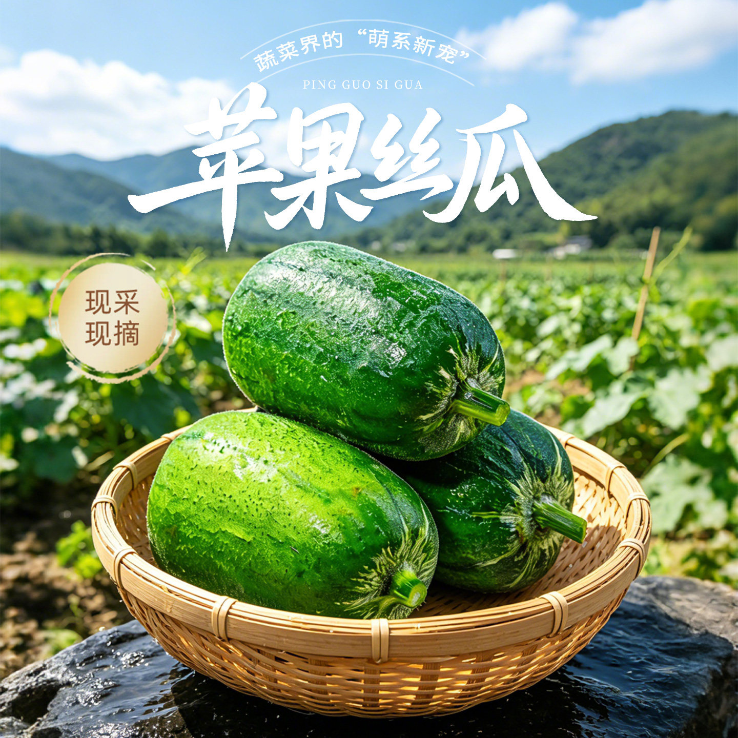 苹果丝瓜5斤装新鲜蔬菜圆丝瓜绿丝瓜孕妇丝瓜胖肉白玉丝瓜香现摘
