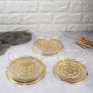 6E3X4寸6寸儿童蛋糕盒A014圆形迷你戚风蛋糕胚透明塑料烘焙西