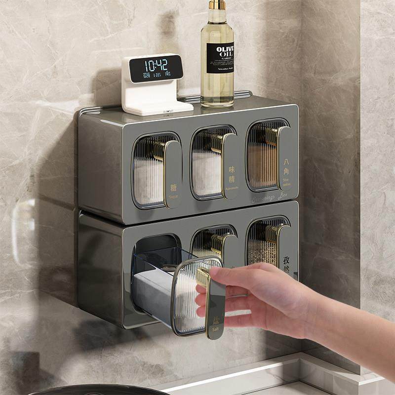 日式精工MUJIE调料盒家用厨房壁挂调味品瓶盐味精胡椒佐料收纳盒,厨房/烹饪用具,调味瓶罐/调料研磨器,淘宝优惠券,粉丝福利购,淘宝优惠卷