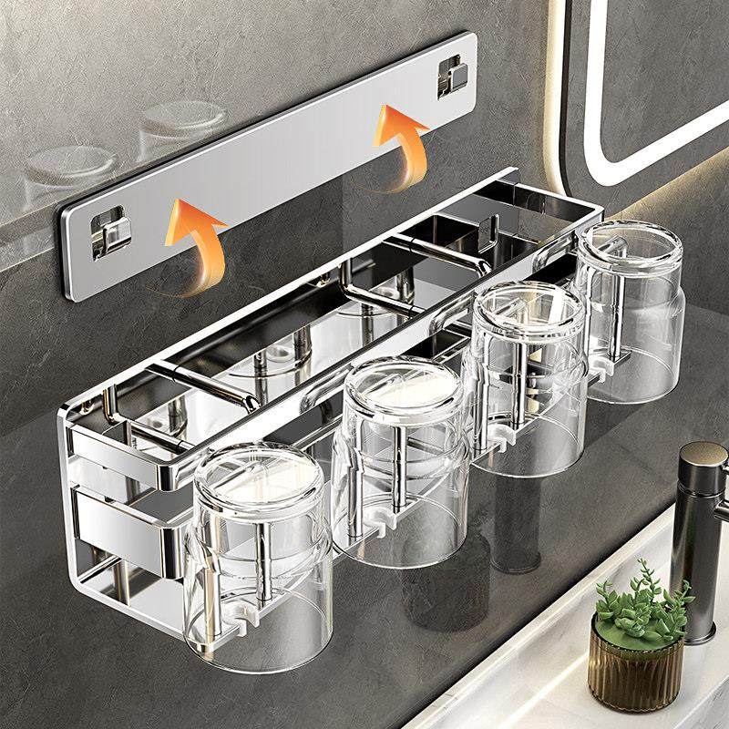 免打孔牙刷置物架304不锈钢卫生间刷牙漱口杯壁挂式浴室收纳架子,家庭/个人清洁工具,牙刷架/牙具座,淘宝优惠券,粉丝福利购,淘宝优惠卷