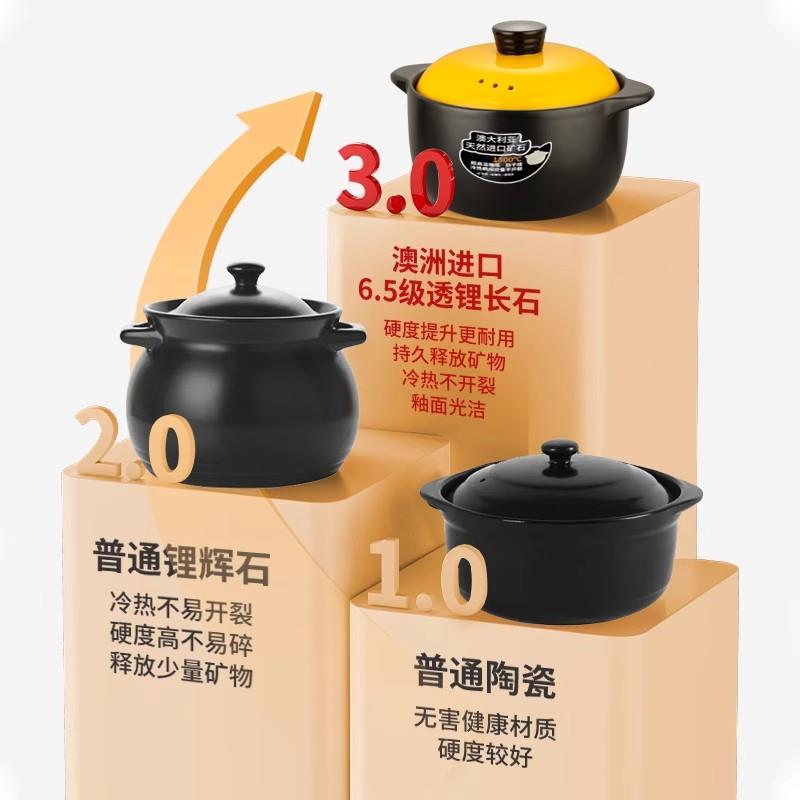 韩国锅23003炖锅家用耐高温陶煲砂汤锅干烧不裂煤气灶煲饭仔瓷汤